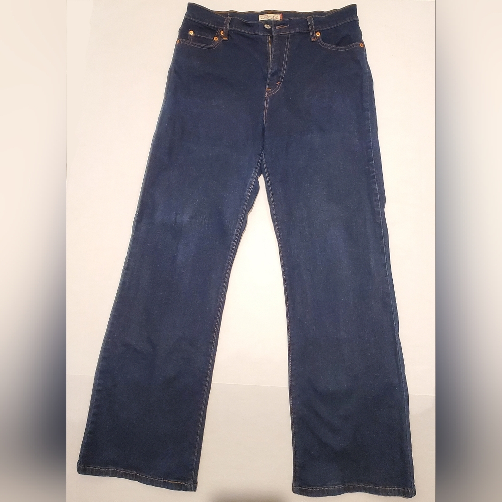 Levi's Dark Blue Perfectly Slimming Boot Cut Jeans Sz 14M